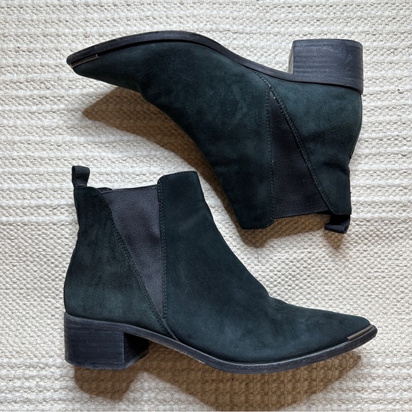 ACNE STUDIOS black suede leather Jensen pointed toe Chelsea boots 37 - Picture 9 of 12